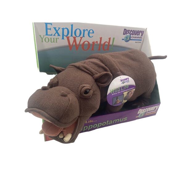 Vintage Discovery Channel Nature MIBIA The Hippopotamus Plush Toy 2000 - Picture 5 of 12